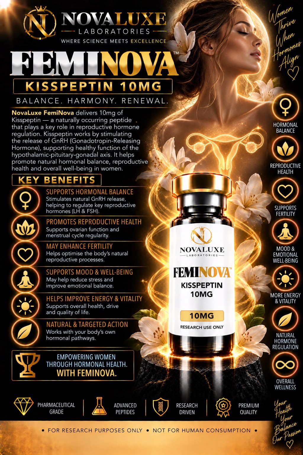 Novaluxe Laboratories - Feminova (KissPeptin 10mg)