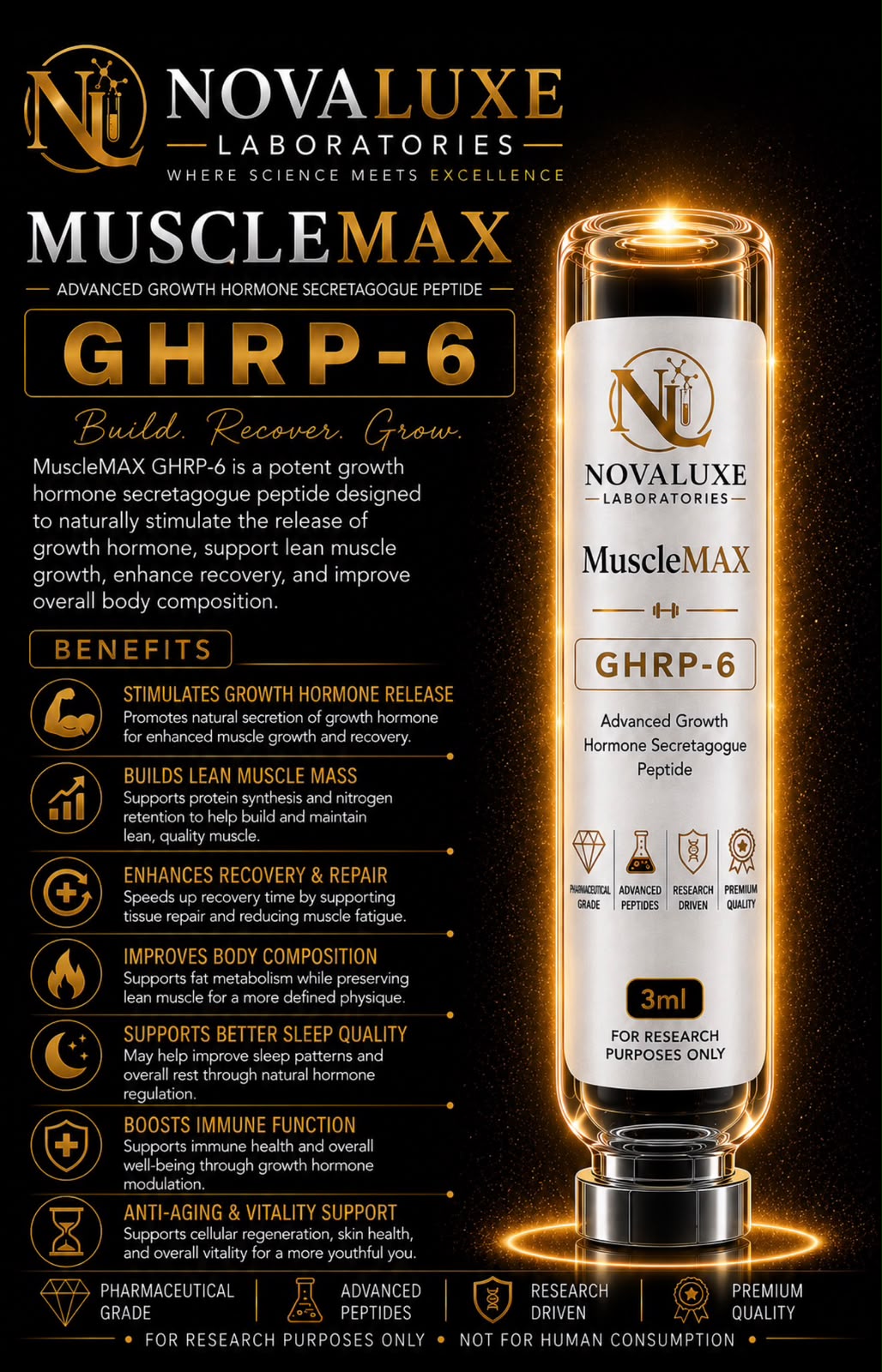 Novaluxe Laboratories - Muscle Max (GHRP-6 10mg)