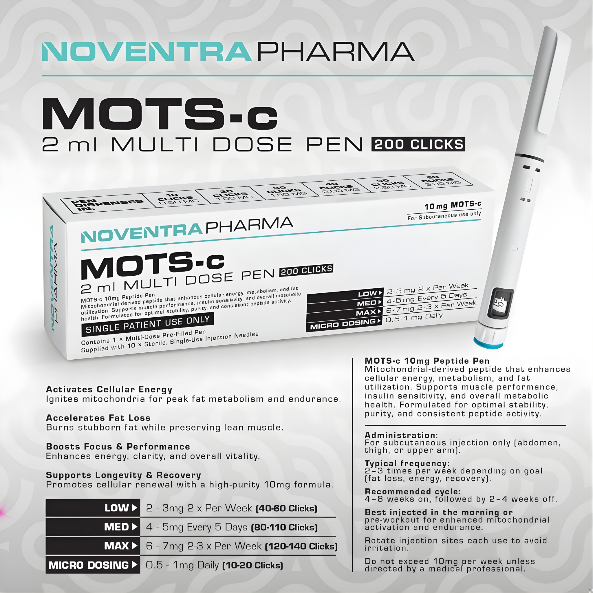 Noventra MOTS-c 10mg - Pre-Filled Pen