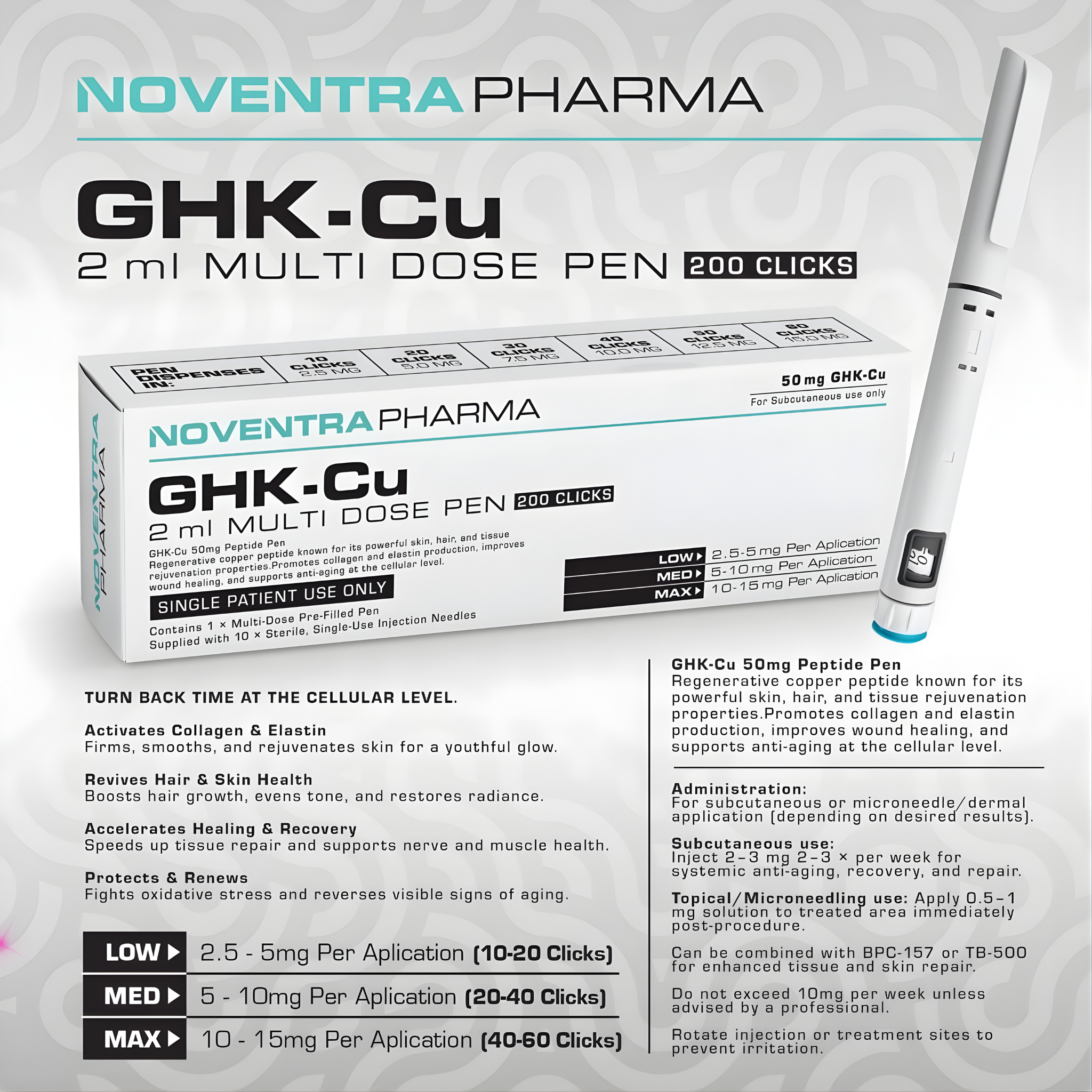 Noventra GHK-Cu 50mg - Pre-Filled Pen