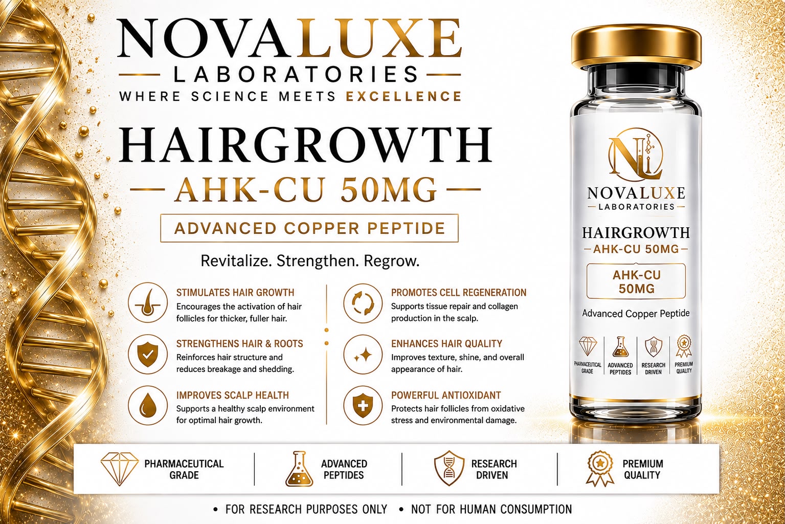 Novaluxe Laboratories - Hairgrowth (AHK-Cu 50mg)
